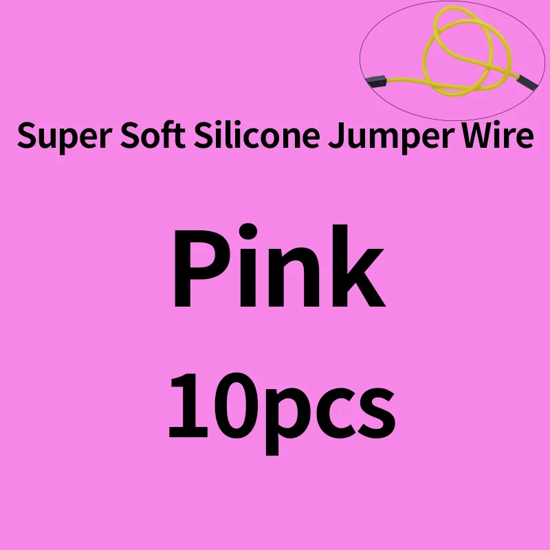 10/50 stücke Super Weiche Silikon Jumper Draht 1Pin Dupont Kabel 26AWG Männlich Weiblich Solderless Flexible Linie Stecker Für DIY Arduino