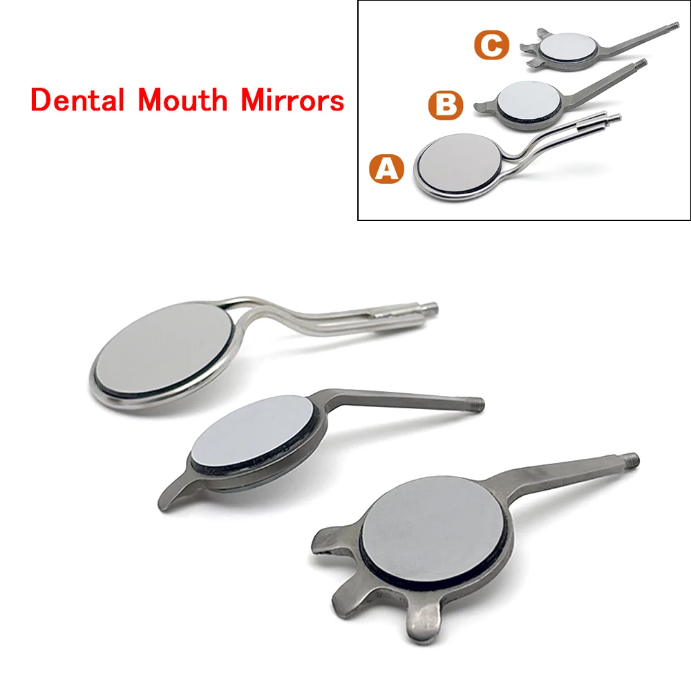 Dental Mouth Mirrors Autoclave Dental Mouth Mirror Anti-fog Rhodium Double Sided Oral Mirrors Reflectors Reuse