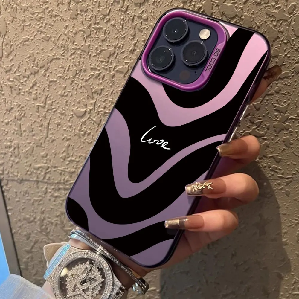 Case For Xiaomi Redmi Note 13 12 Pro Plus 5G Note 12 13 4G 5G 12S 12R 13R Protect Cover Silvery IMD Fashion Zebra Stripe Fundas
