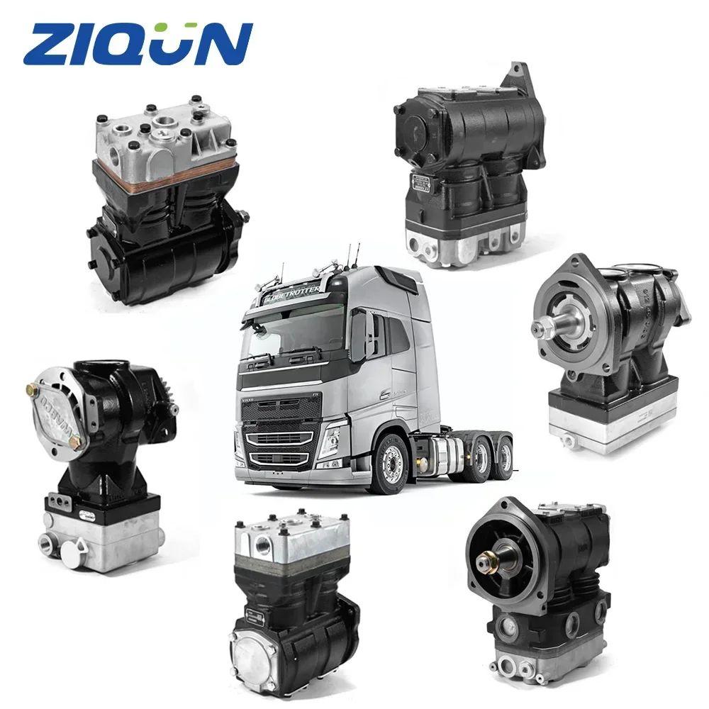 Brake Systems 2 Cylinder Air Compressor Assembly 612630030047 for Sino Truck Parts FAW Shaanxi Sinotruk Howo CAMC