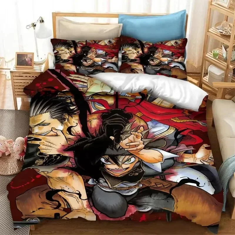 

3D Print Anime Black Clover Asta Comfortable Duvet Quilt Cover Pillowcase Bedding Set Children Bedroom Decoration Home Textile