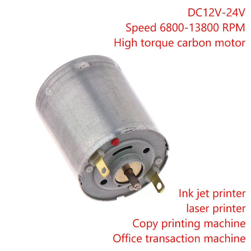 1 Piece Micro Motor DIY Toys Hair Dryer Electric Fans Accessories 360SH DC12V-24V 13800RPM High Speed Carbon Brush