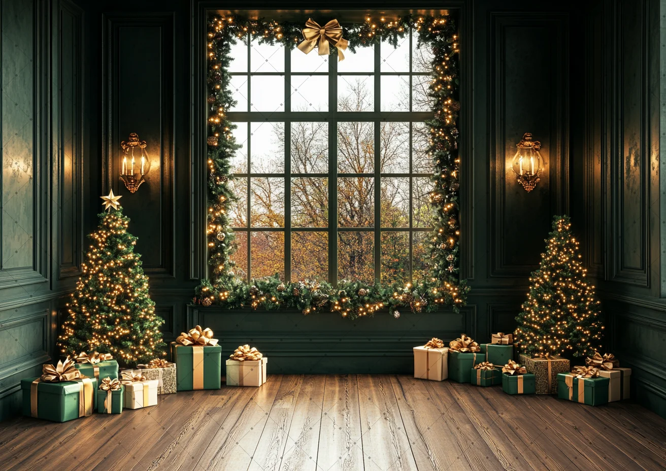 Cenário de Natal Luxuoso com P - Photography Dark Cloth avaliação e preço