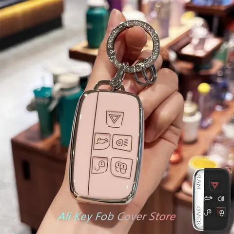 Leather Car Key Cover Case Protection Shell Keychain For Jaguar XE XJ XJL XF A9 C-X16 V12 Guitar F-type E-Pace 10 best sales jaguar f pace key case - №10