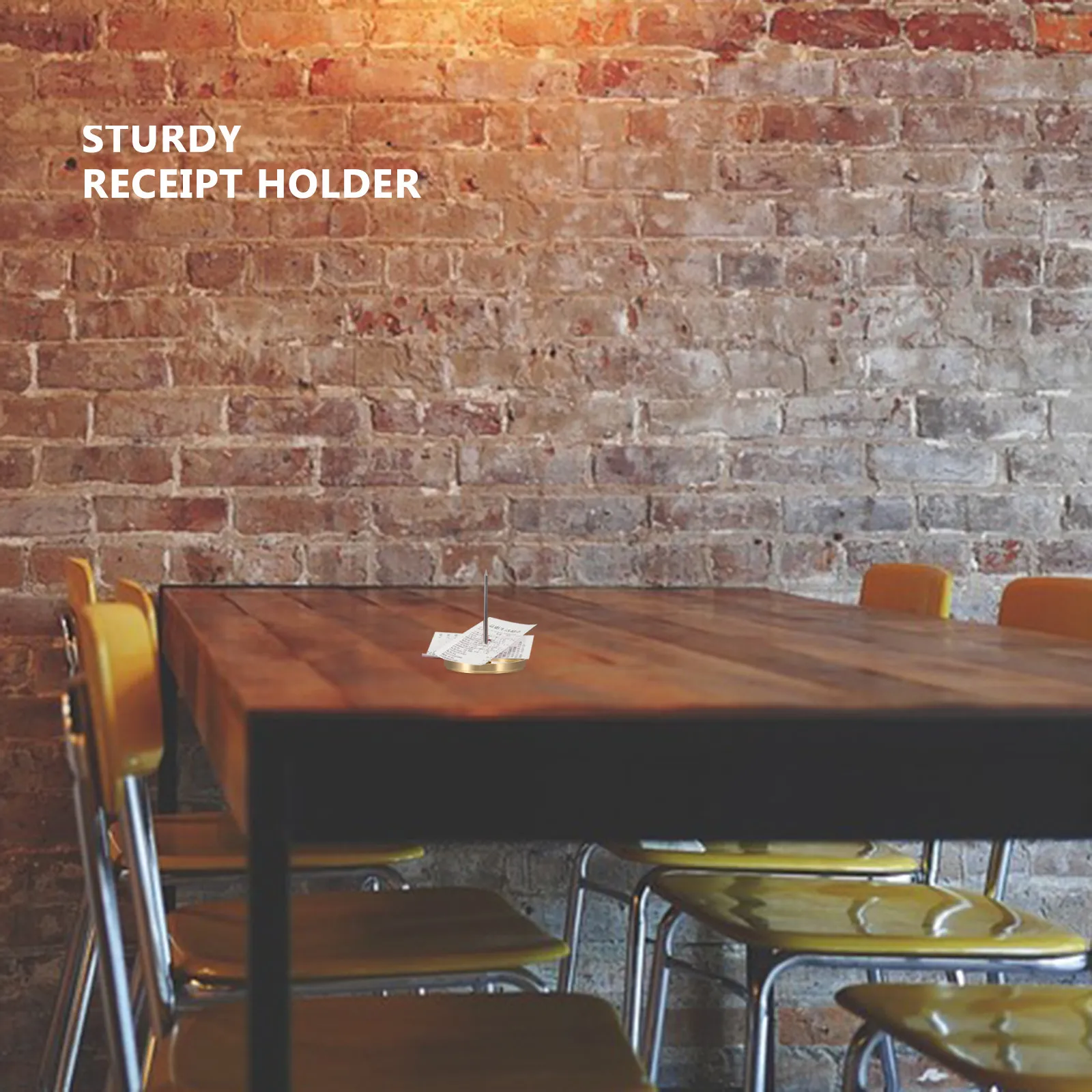 Straight Rod Metal Receipt Holder Spike Bill Organizer for Restaurant Kitchen Bar Office Desktop Organizer Receipt Holder Spike