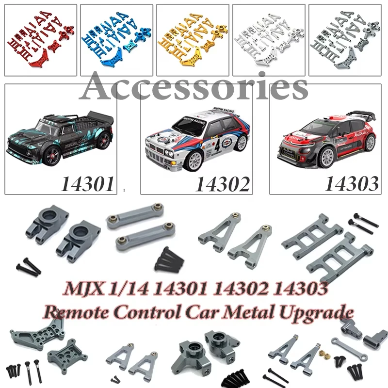 MJX1/14 14301 14302 14303 Accessori per auto telecomandati Braccio di aggiornamento in metallo, sterzo, n. 802