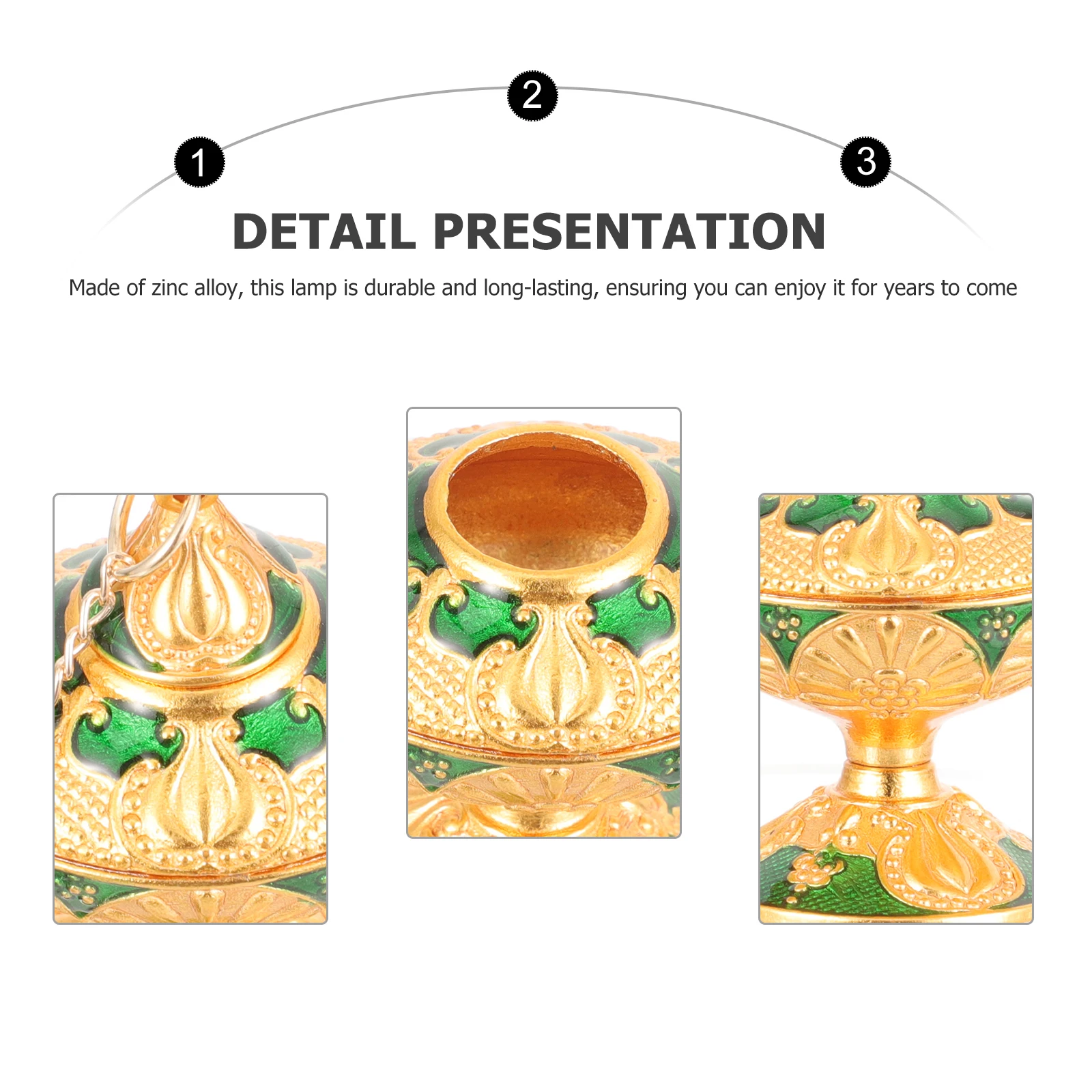 

Vintage Lamp Decor Carved Zinc Alloy Tabletop Decoration For Home Office Party Indoor Lighting Portable Lamp
