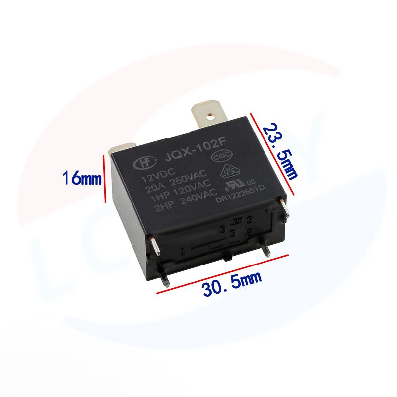 New Original HF102F JQX-102F-12VDC HF102F-12VDC 24VDC JQX-102F-P-12VDC 4PIN 20A 12V power relay Compatible SKF-112DM