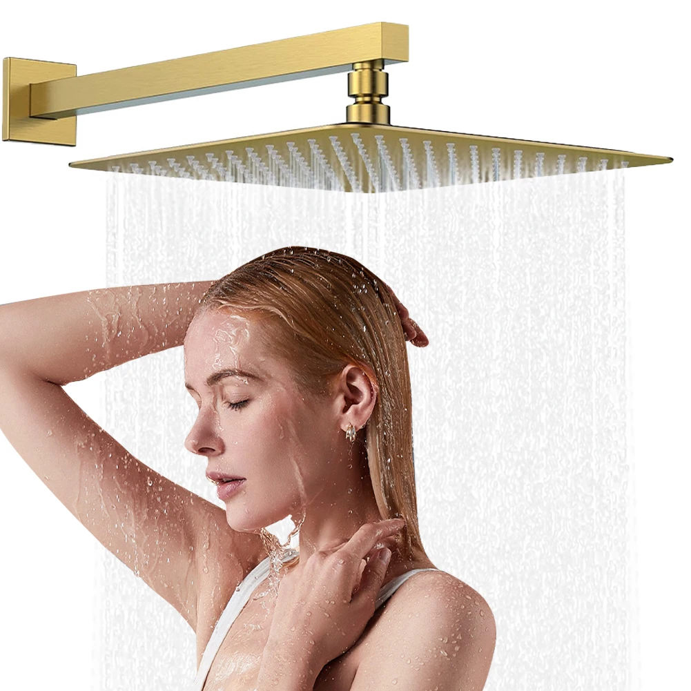 

10 Inch Ultrathin Rainfall Shower Head with Handshower Top Shower Head Square Shower Head for Home Bathroom Accessories