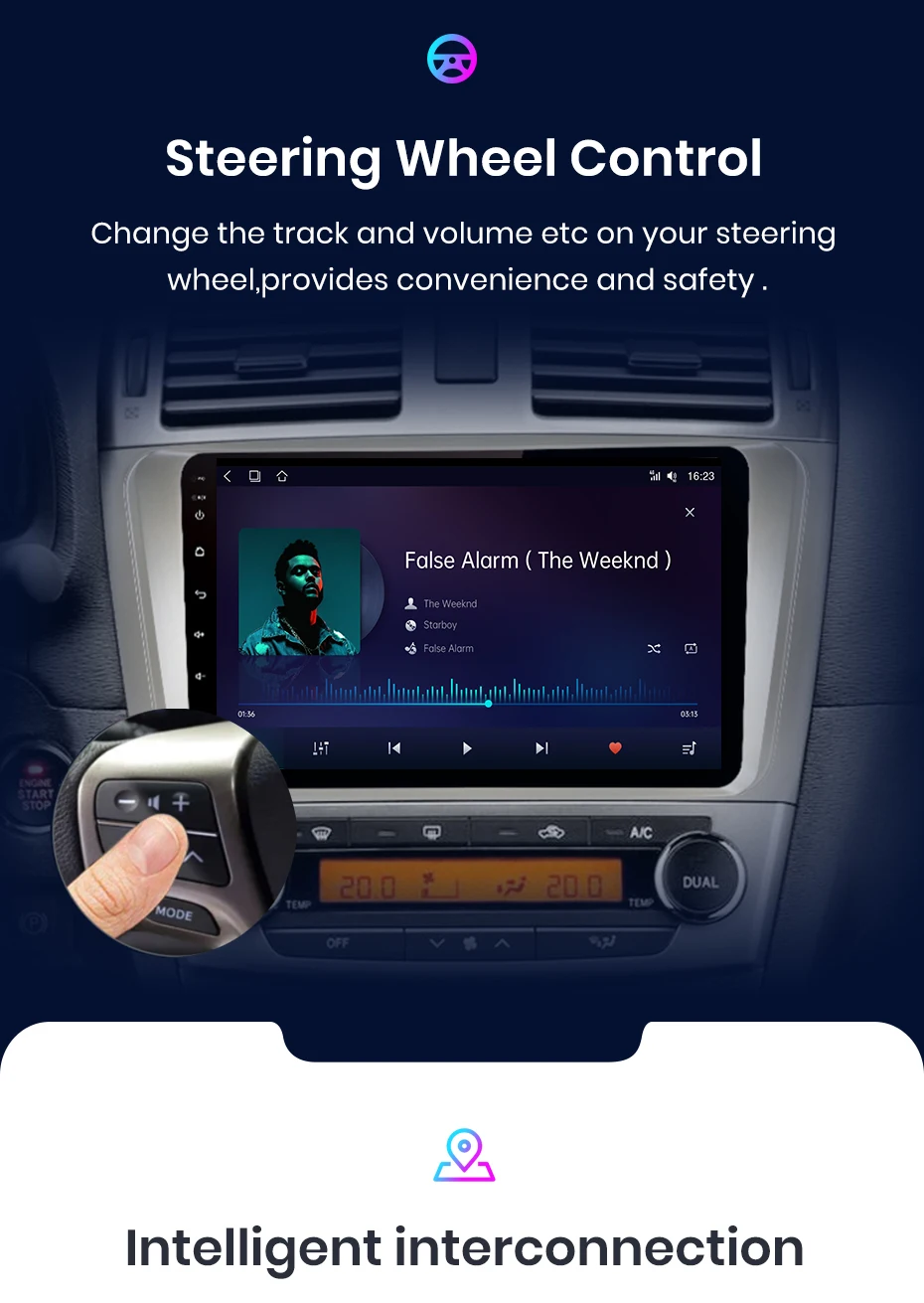 Junsun drahtloses Carplay Android Auto Autoradio für Toyota Avensis T27 2013-2016 intelligente Systeme Stereo Multimedia Autoradio – Detail 15
