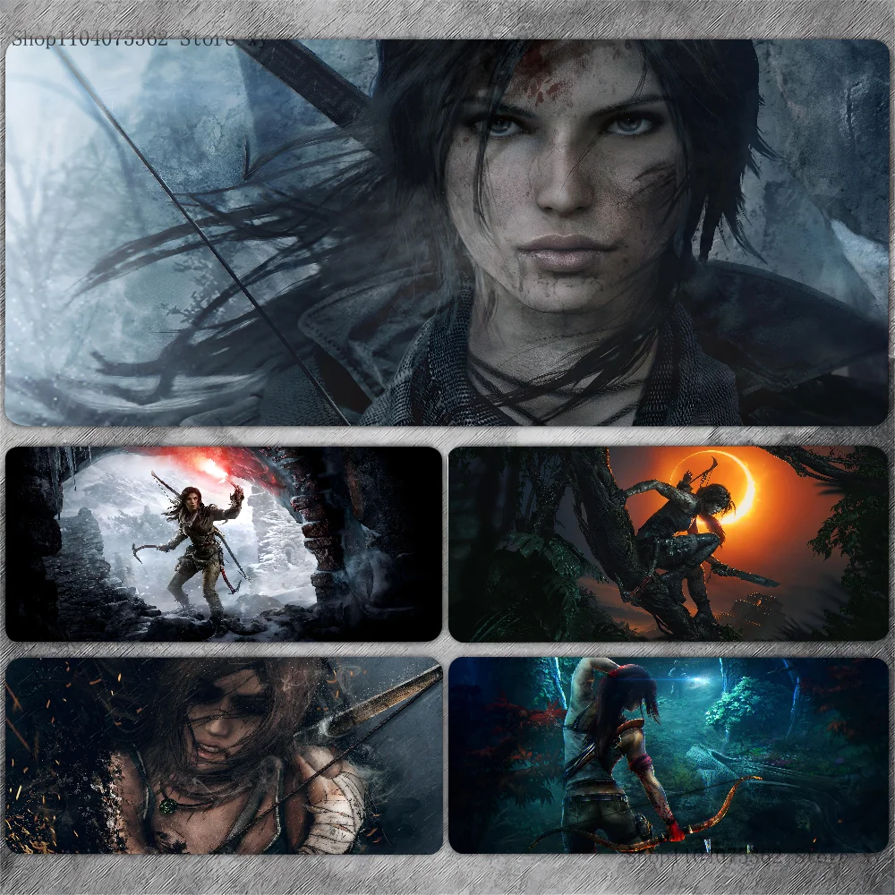 Tomb Raider Game Mousepad Large Keyboard Desk Mat Gaming Mouse Pad LockEdge Non-slip Mat