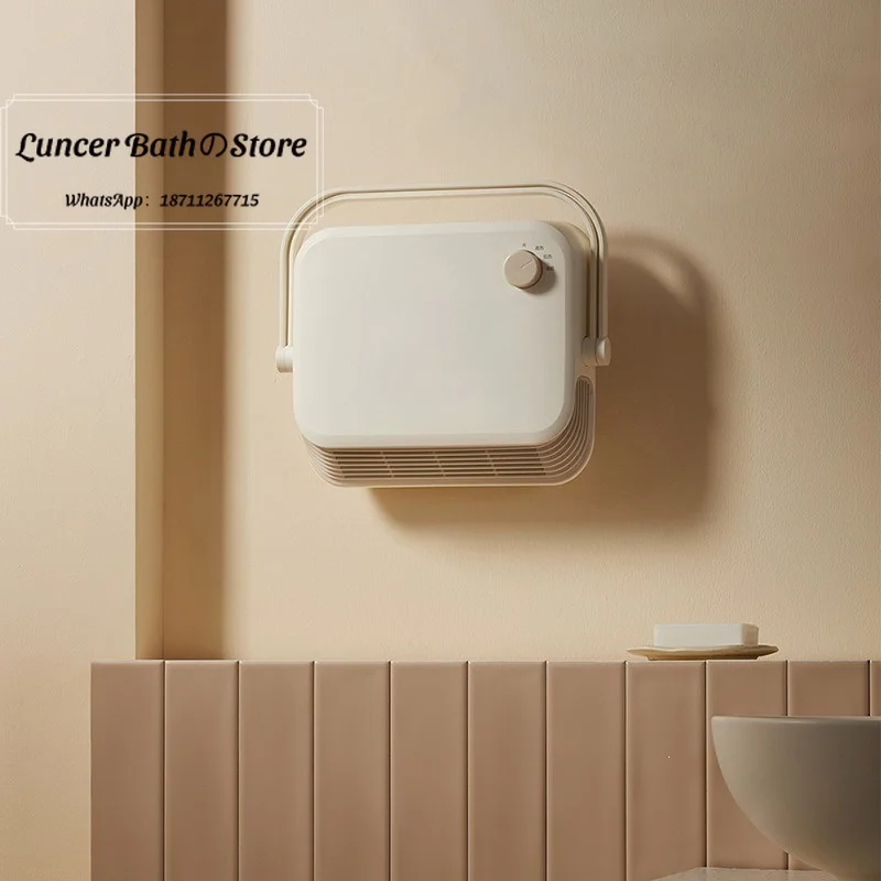 Wall-mounted bathroom heater, hot air blower, dehumidifier and clothes dryer, suitable for bathrooms