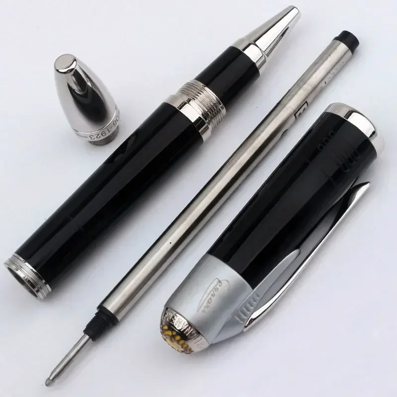 تصميم خاص توقيع Ferr Ari أحمر أسود أصفر حبر المكبس أعلى جودة قلم حبر منحوتة جوفاء مكتب الكتابة رولربال