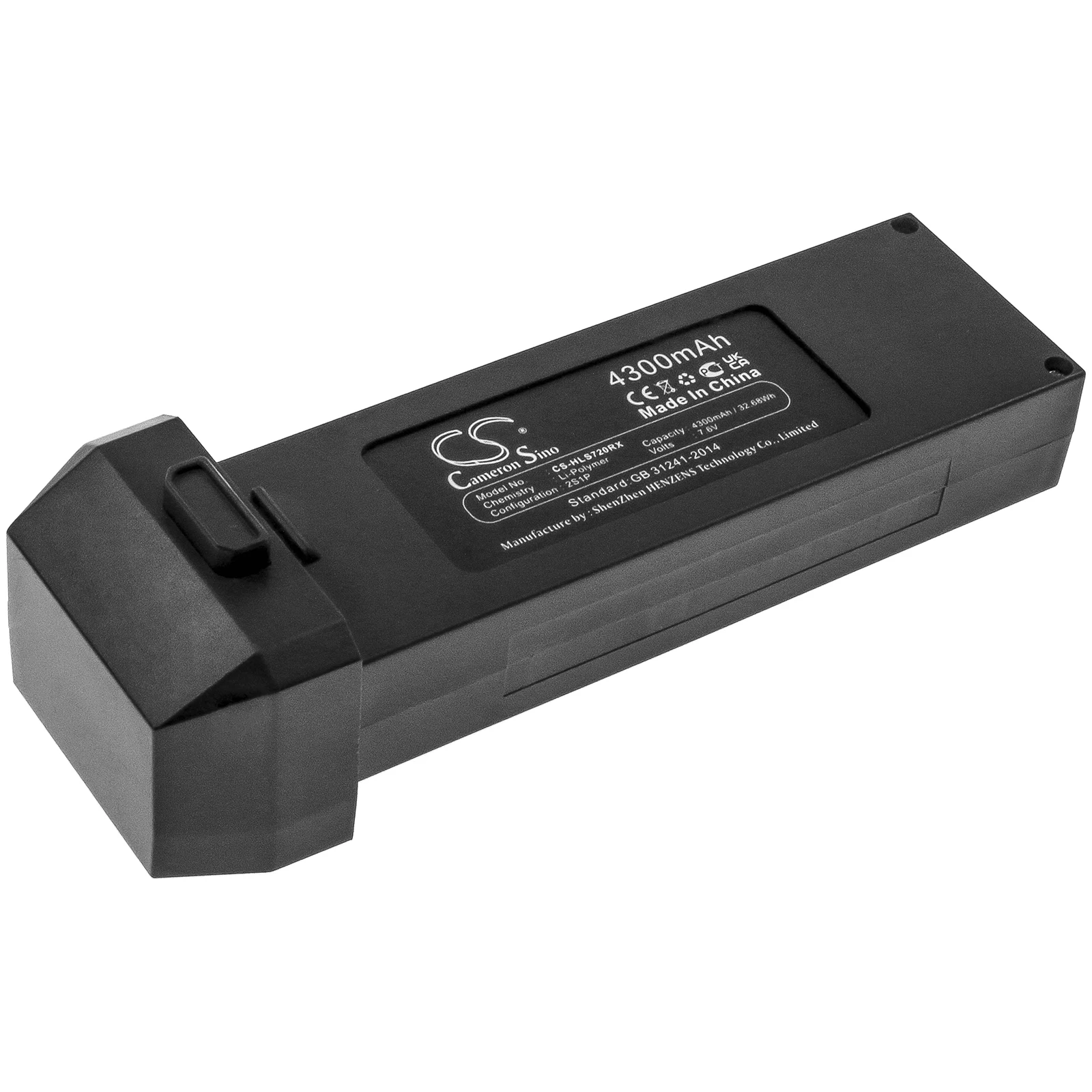 Bateria do dronów Holy Stone HS720 E SF8333106 Pojemność 4300 mAh / 32,68 Wh Kolor Czarny Napięcie 7,60 V Typ Li-Polymer G.W 339g