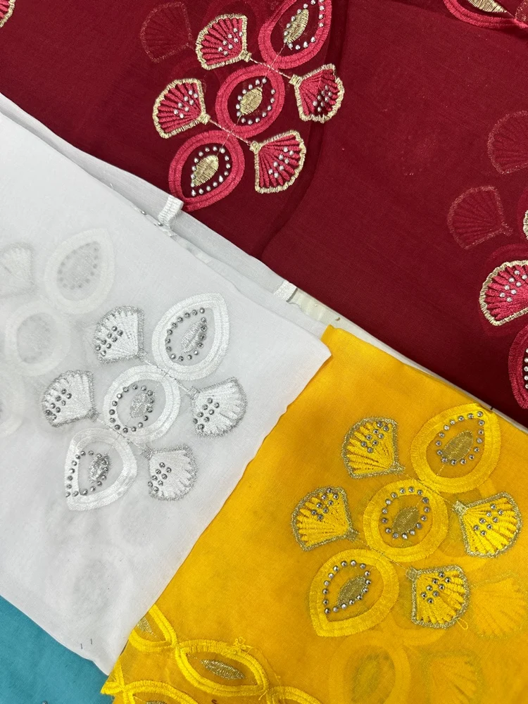 Dubai African Muslim Shawl Wrap Cording Embroidery Scarf High Quality Hot Sales Muslim Scarf 100% Cotton Big Scarf AfricanWomen