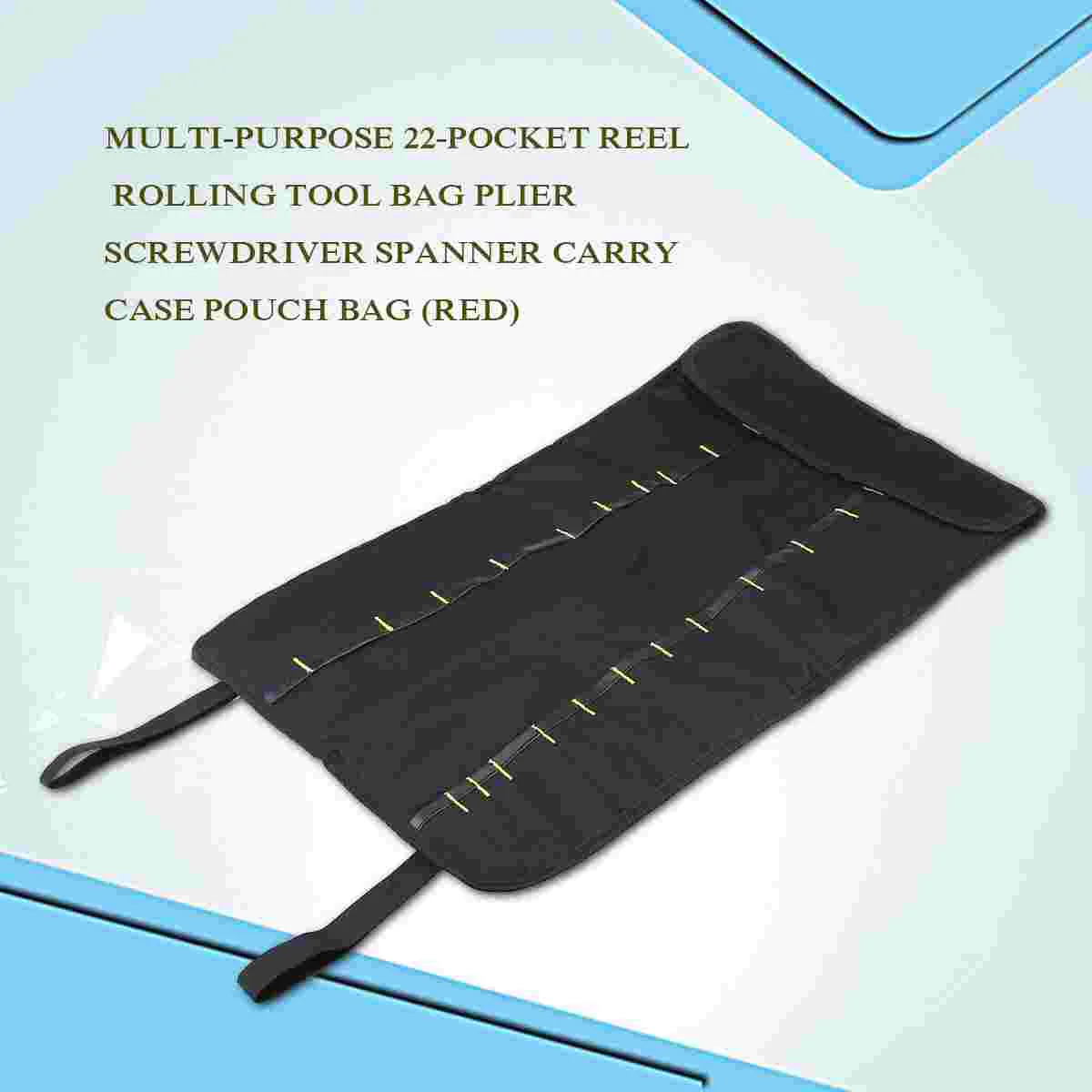 

22-Pocket Rolling Tool Bag Pouch The Tote Plier Screwdriver Spanner Carry Case Wrench