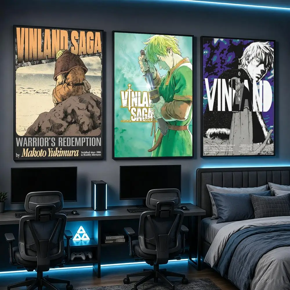 anime Vinland Saga Poster HD Poster Anime Aesthetic Wall Art For Game Anime Lovers Bedroom Gaming Room Decor Ideal Gift