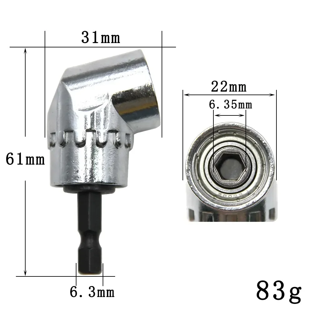 105 Degree Angle Screwdriver Set Holder Adapter Adjustable Bits Nozzles Angle Screw Driver Tool 1/4\