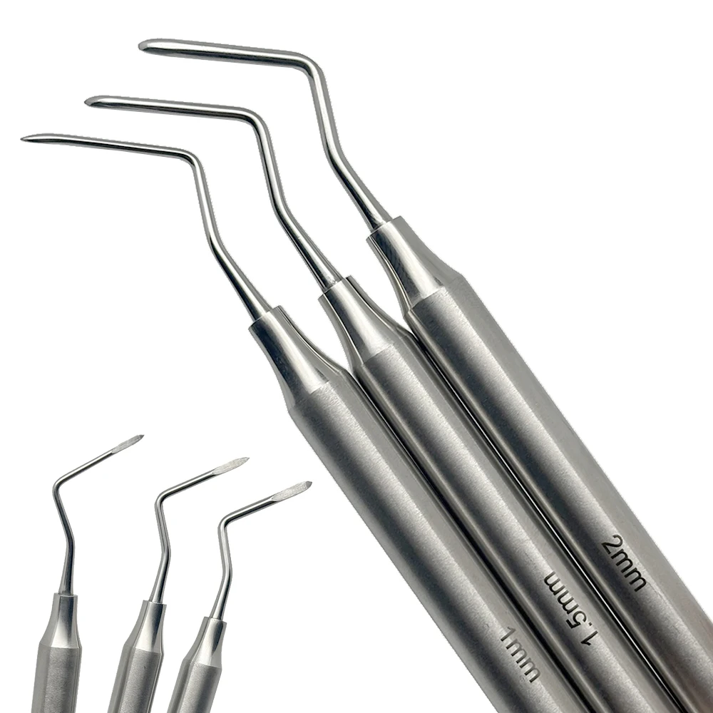 مجموعة اختيار مصعد الأسنان وأطراف الجذر - أدوات استخلاص عالية الدقة مع مقبض مريح للإجراءات الغازية على الحد الأدنى #4