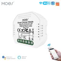 Moes DIY Smart WiFi Light LED Dimmer 1/2 Way Switch Smart Life/Tuya APP Remote Control,Works with Alexa Echo Google Home
