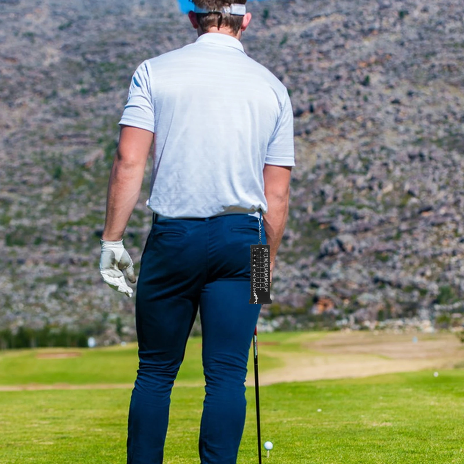 جولف النتيجة عداد 18 ثقوب أسود 155x60x5 مللي متر سلسلة معدنية السكتة الدماغية النار حارس المدمجة صالح جيب لاستخدام دورة تتبع