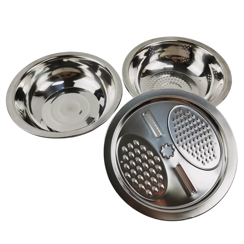 Multi function slicer, fruit and vegetable shredding bowl ,Multifunctional Stainless Steel Sink Drainer Basket for kitchen
