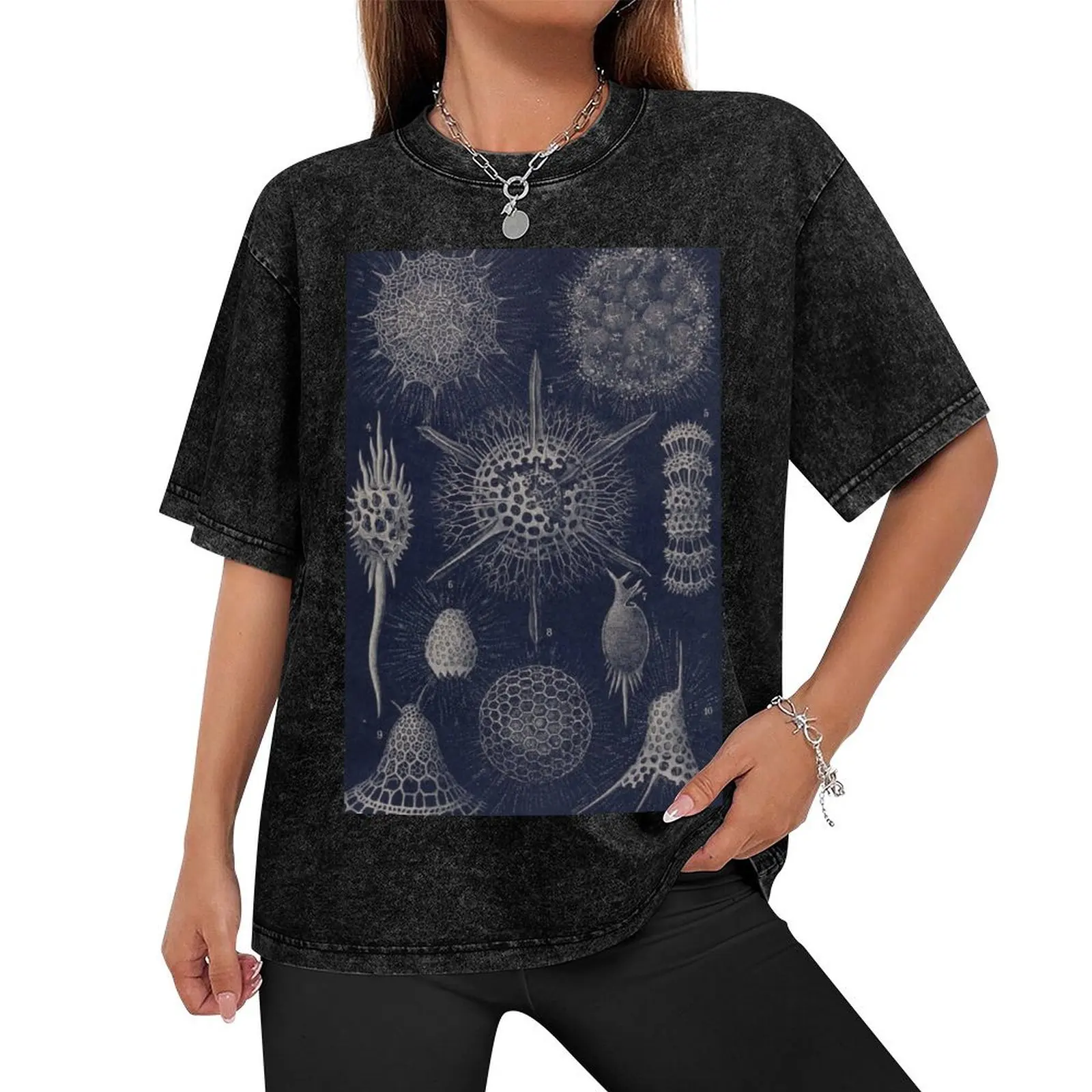 Vintage Radiolaria Fossils T-Shirt korean fashion summer shirt mens t shirts