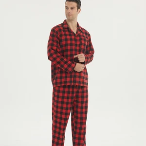 Herren Flanellpyjamas Sets Baumwollpyjama für Männer weiche Pyjama Set Lounge Pyjamas Hosen mit Taschen Flanellhemden 8 Hauptverkäufe Herren -Pyjama Kurzfilm - №1