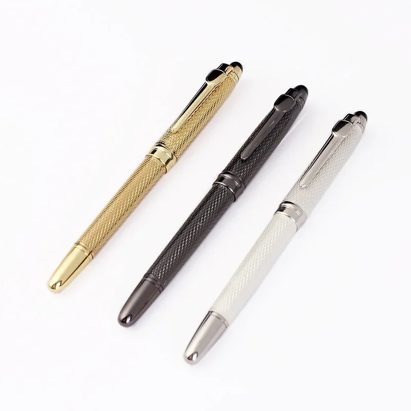 2PCS Metal neutral pen, precious bead water pen, business advertising gift, signature pen