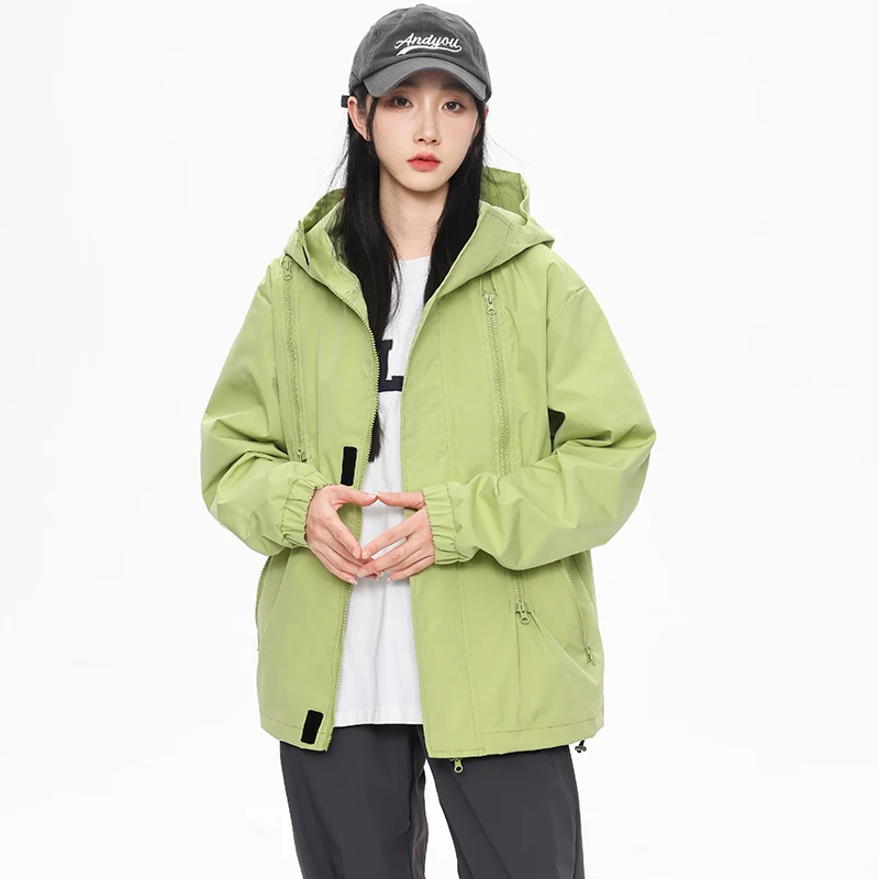 Autumn Waterproof Hiking Jackets for Women Three-in-One Detachable Hooded Jacket Women Tide Windbreakers Outdoor Coats Clothing