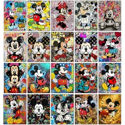 5D DIY Disney Color Mickey Diamond Painting Kit Tidal Graffiti Cross Stitch Handmade Diamond Mosaic Embroidery Art Gift