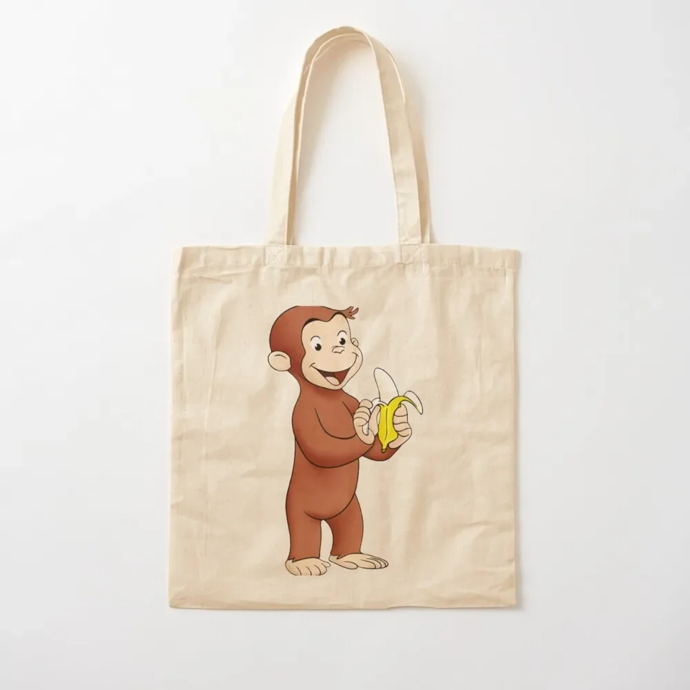 

courius george monkey Tote Bag bags woman 2025 canvas tote Portable shopping bag female bag