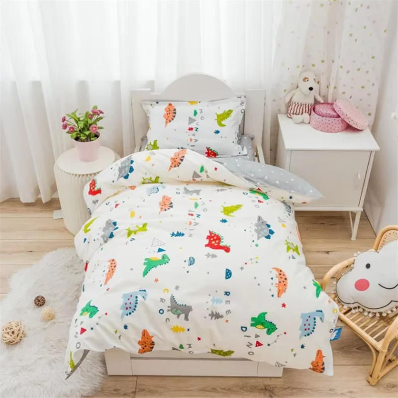 

Cartoon Print Pattern Children Bedding Set Four Seasons Universal Baby Sleeping Pillow Protect Cover Soft Comfortable Bed Sheet