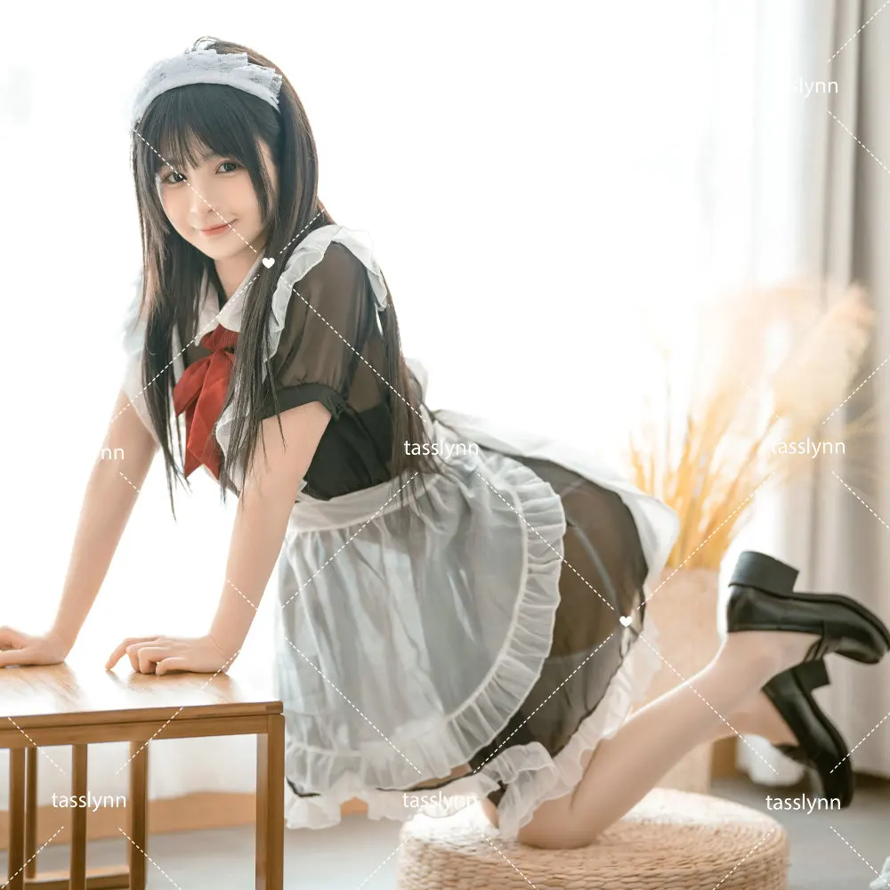 Nenetvt Nữ Cô Gái Lolita Đồng Nhất Bộ Đồ Cho Trang Phục Người Hầu Gái Đầm Cosplay Gợi Cảm Cuối Đêm Nữ Giúp Việc Người Pháp Trang Phục