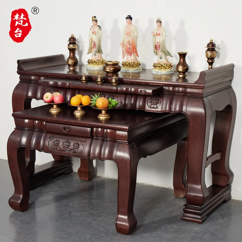 LMM solid wood table incense case household Buddha table high-end modern Shentai new Chinese tribute platform