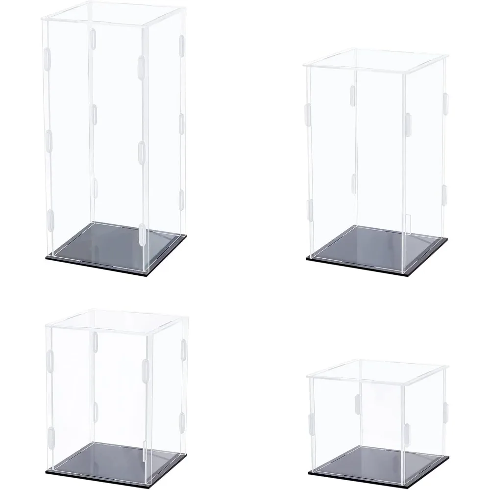 Acrylic Display Box 4 Sizes Case 2mm Thick Clear Acrylic Cases Clear Box Display Action Figures Clear