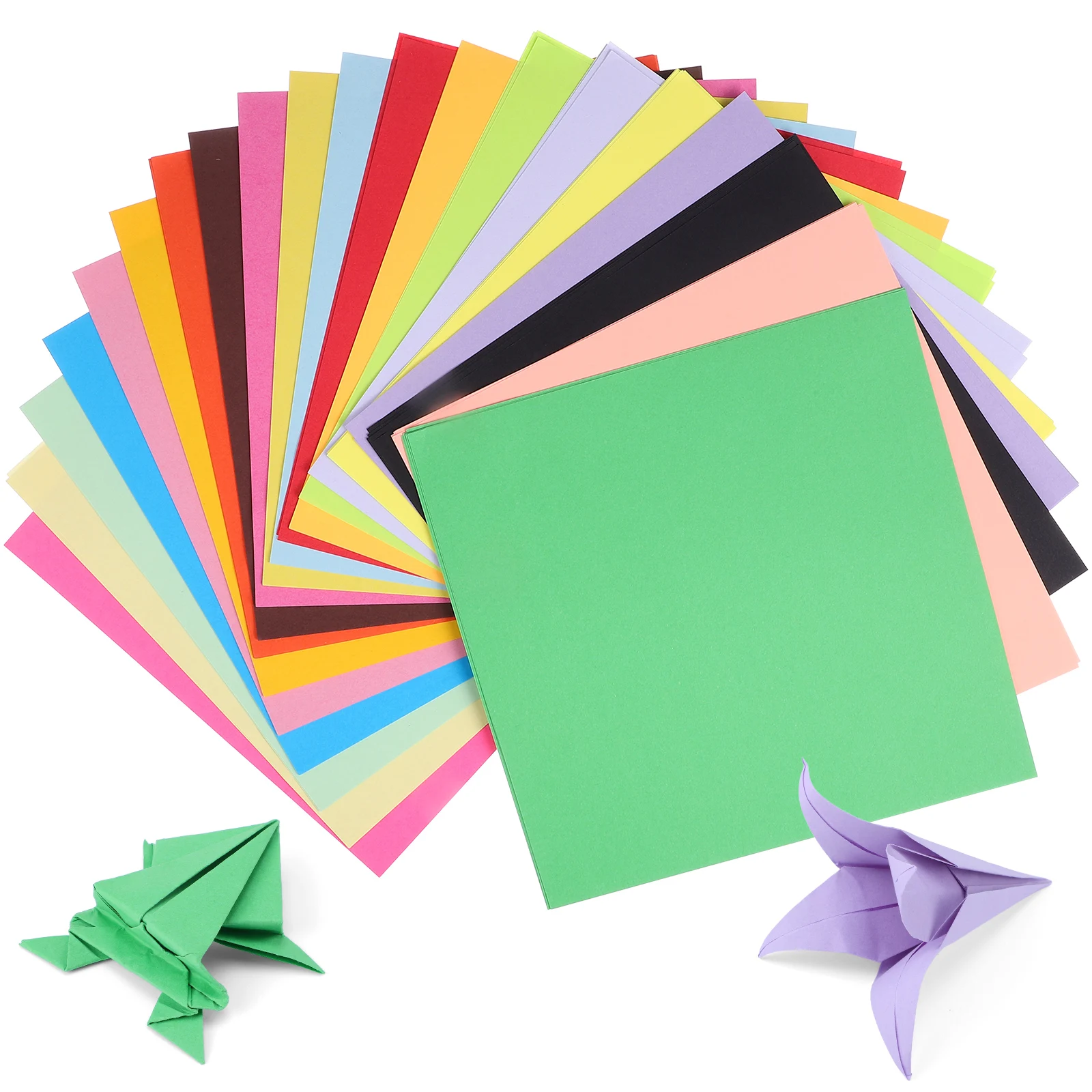 

200Pcs Mixed Color Origami Papers Square Cardstock Sheets for Crafts Scrapbooking DIY Projects Colorful Heavy Paper