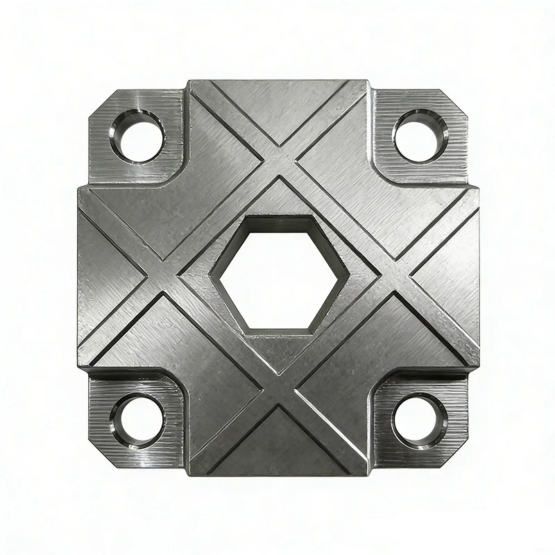 OEM Custom CNC Machined Steel Mold Plate Precision Milling Square Mold Base Plate with Contour Cutout and Mounting Holes