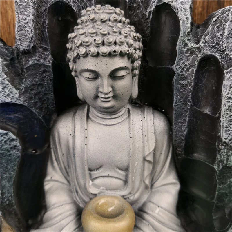 Imagem -03 - Zen Buddha Desktop Fountain com Led Bal Decoração para Casa Mesa Ornamento Desktop Fonte de Água Original Acender