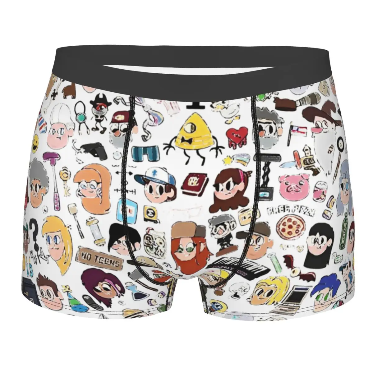 Men Gravity Falls Doodle Bill Cipher Boxer Briefs Shorts Panties Underwear Cartoon Dipper Mabel Pines Homme Printed Underpants