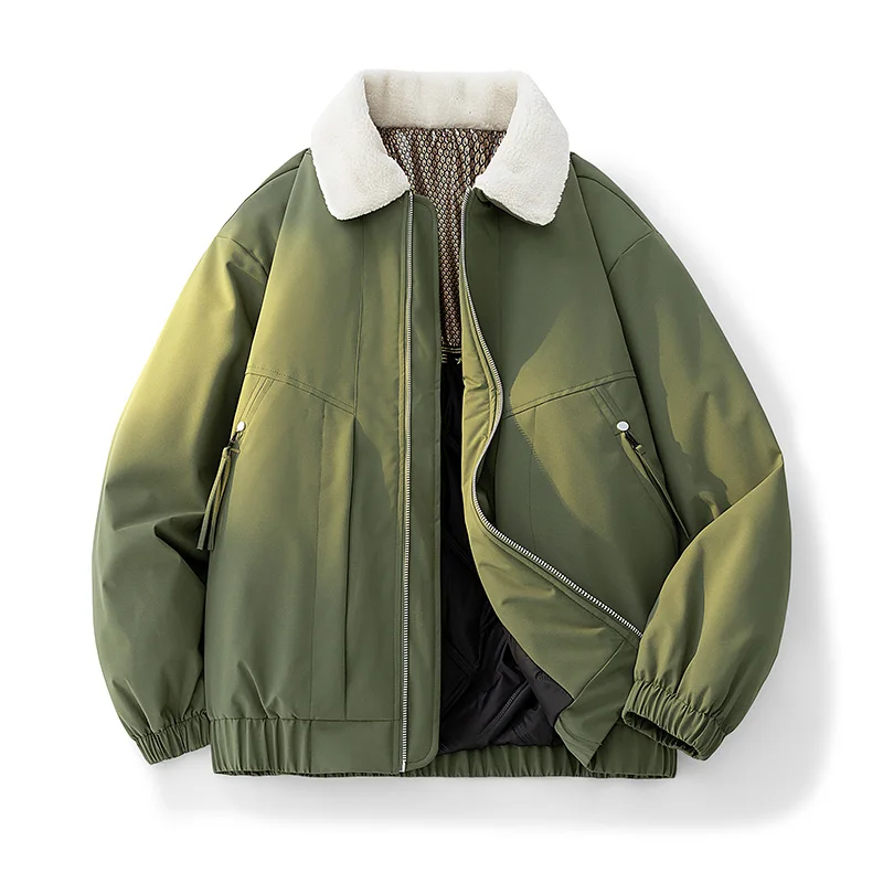 

Зимняя мужская модная уличная велосипедная спортивная ветрозащитная теплая морозостойкая куртка модная модная дышащая хлопковая одежда