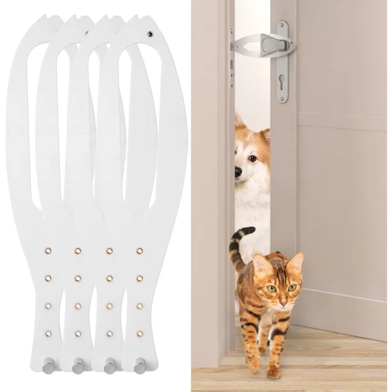

New Cat in Out Pet Elastic Gate Lock Flex Latch Strap Adjustable Dog Door Punch-Free Pet Door Opener Dog Cats Pet Supplies