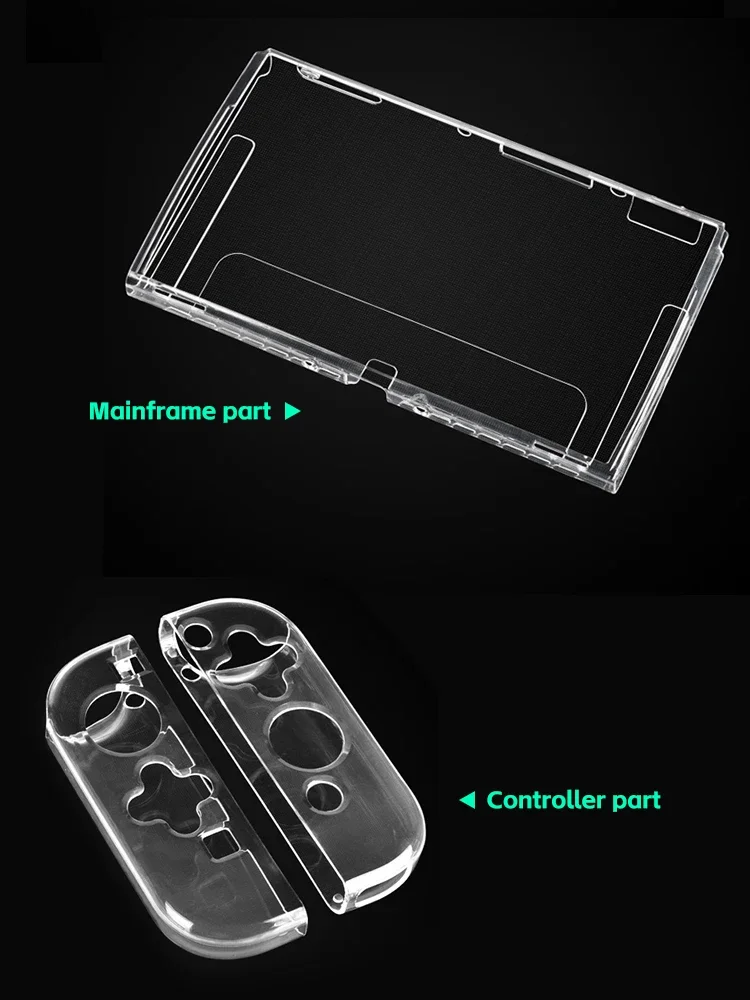 DATA FROG TPU Soft Transparent Shell Protective Case Clear Frame Protector For Switch Oled Game Console Accessories