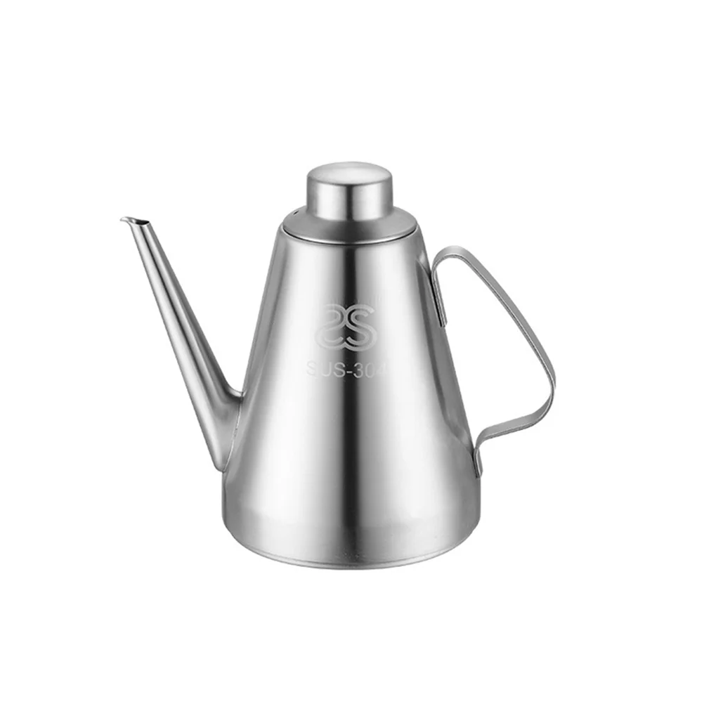 

Condiment Drink Dispenser Stainless Steel Oil Bottle Kettle Filter Pot Vinegar Cooking