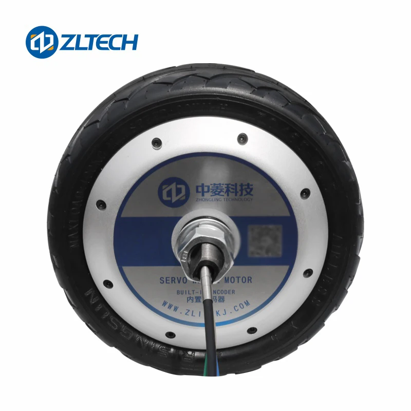 CE LVDS 10inch 48V 800W 150RPM 300kg Load IP65 Rubber Tire Hub Wheel Dc Motor With 4096-wire Encoder For AGV Robot