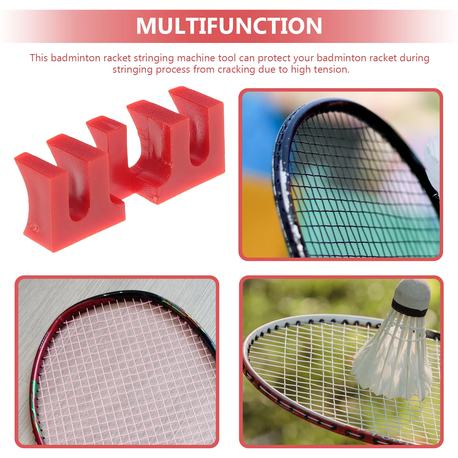 

2 Pcs Badminton Racket Pressure Reducer Tool Stringing Load Spreader Pvc for Racquet Spreaders