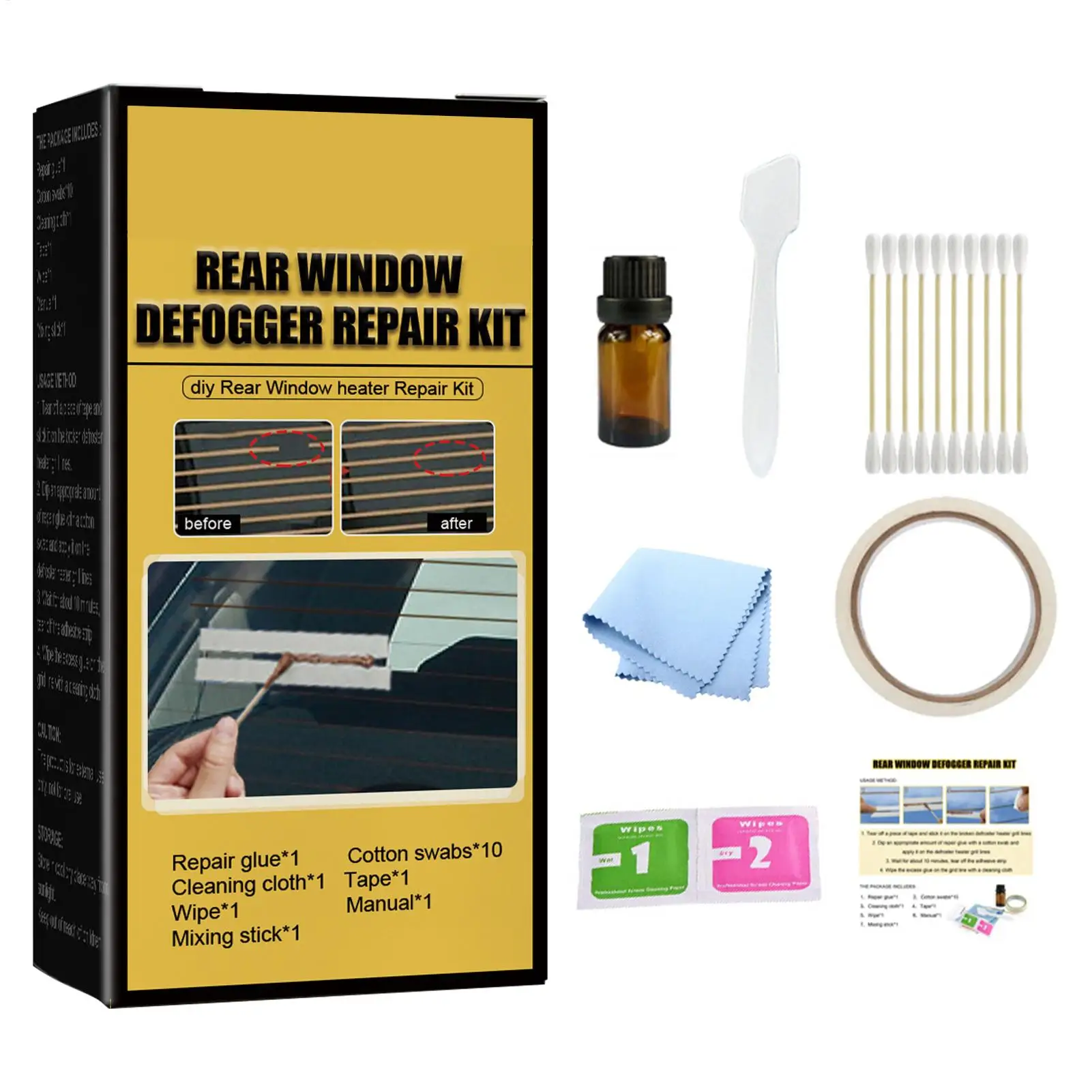 Car Defroster Repair Kit DIY Conductive Quick Repair Car Rear Window Defogger Repair Set Automobile Window Windshield Defogger