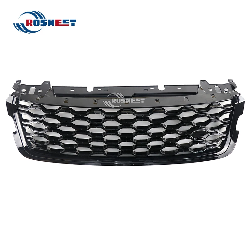 Racing Grill Bright Black High Grid For Land Rover Range Rover Velar 2017-2024 L560 Grille Car Accessories