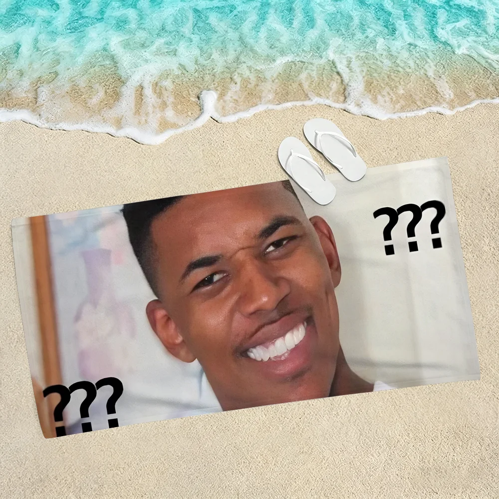 Question Towel Soft Lightweight Anti-Sand Large Beach Towel Quick-Drying Bath Sports Family