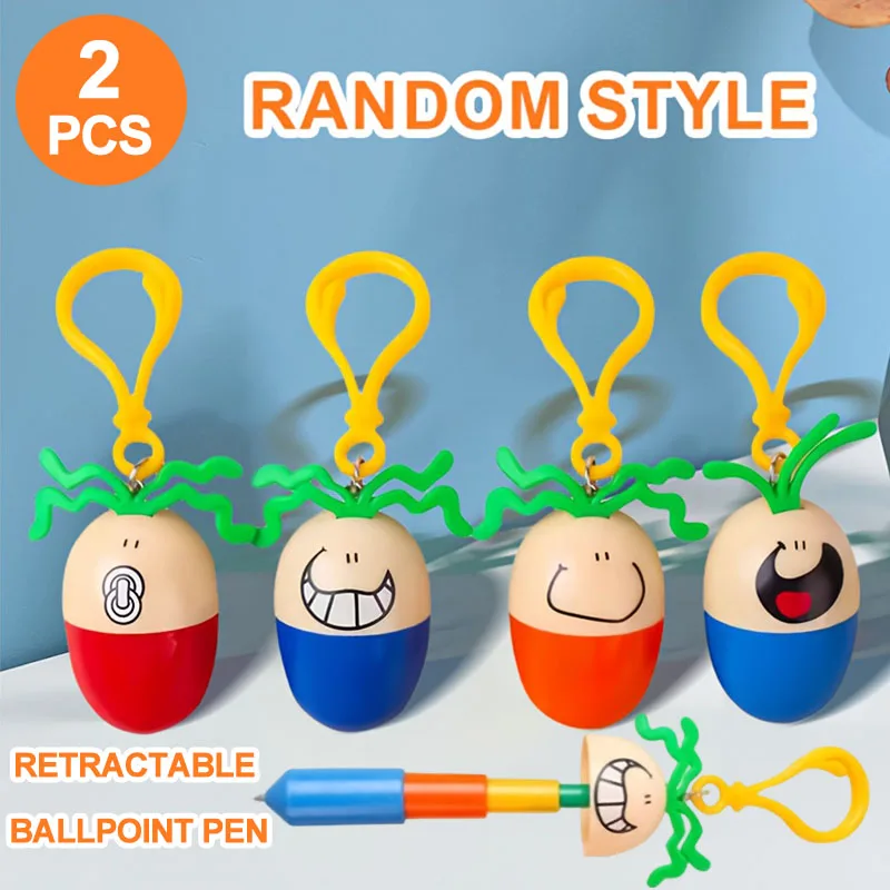 

2 Cute Ballpoint Pens, Retractable Ballpoint Pens, Compact and Convenient, Smooth Writing, Can Be Used for Decoration, Suitable for Outdoor Use, Travel, Festivals, Gifts, Souvenirs, Writing Tools, Office Supplies